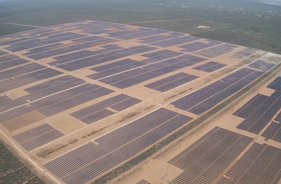 174 Power Global이 미국 텍사스주에 준공하여 운영 중인 태양광 발전소 전경