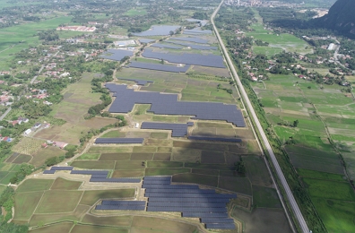 한화에너지가 2020년 11월 준공한 말레이시아 LSS 2 Chuping 태양광 발전소 전경